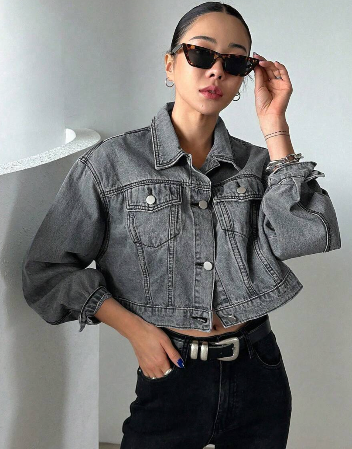 Cropped Denim Jacket